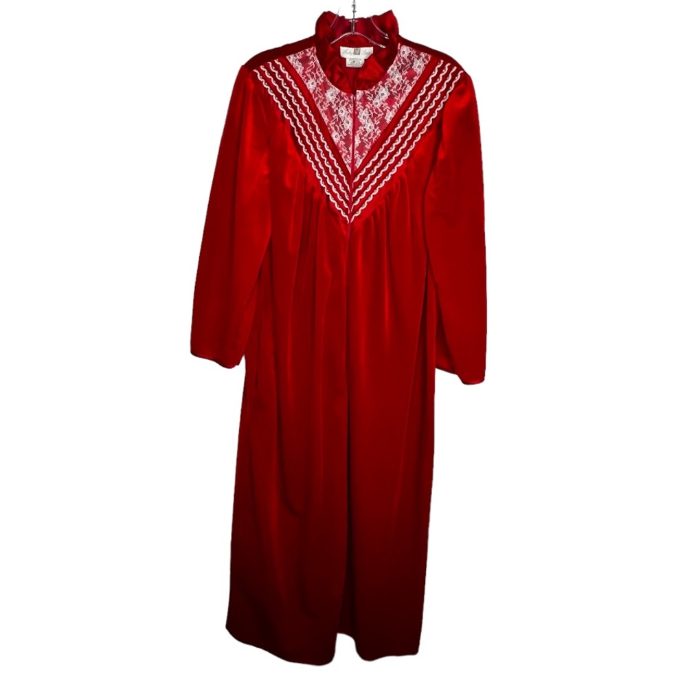 Vintage Ashley Ames Velour Red Robe